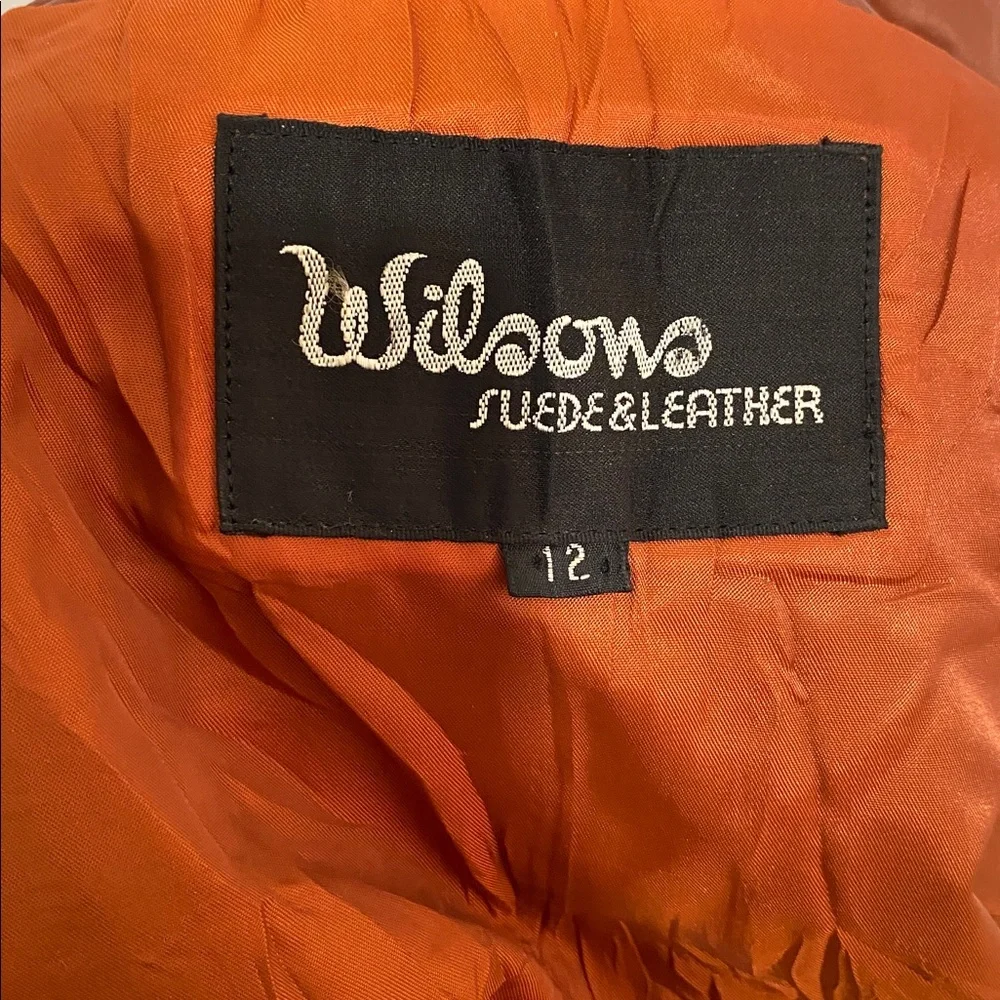 Vintage 70s Wilsons Cropped XS Leather Jacket  Brown Boho Indie Sleaze Made USA - Picture 6 of 7